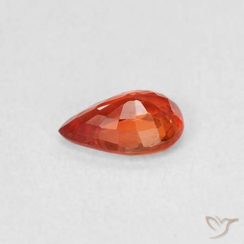 Sapphire Gemstone in 6 x 4 mm (calibrated) Size for Sale, Sapphire Stone in Warm Orange Color