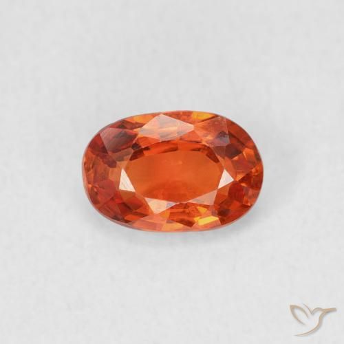 0.62ct Natural Medium Orange Sapphire, Oval, VVS-VS