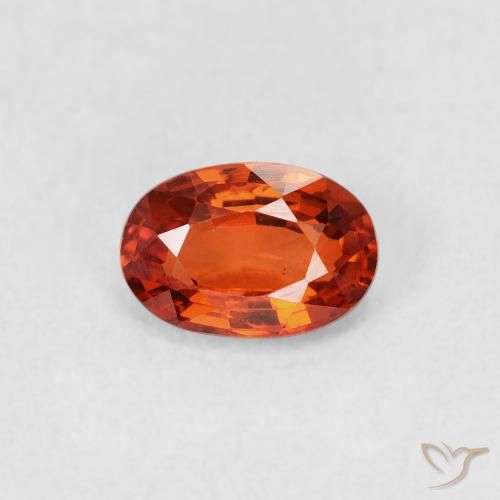 0.68ct Natural Reddish Orange Sapphire, Oval, VVS-VS