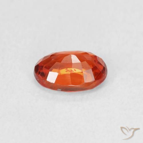 Sapphire Gemstone in 6 x 4 mm (calibrated) Size for Sale, Sapphire Stone in Reddish Orange Color