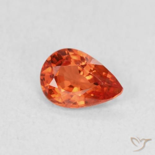 0.47ct Natural Intense Red Sapphire, Pear Shape, VVS-VS