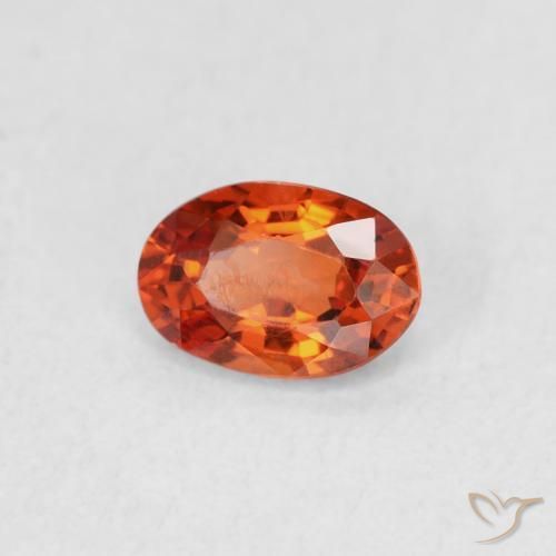 0.58 ct Red Sapphire Stone, Natural Sapphire in Oval Facet Shape for Sale
