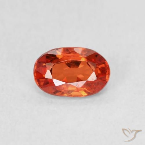 0.65ct Natural Reddish Orange Sapphire, Oval, VVS