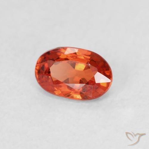 0.65 ct Red Sapphire Stone, Natural Sapphire in Oval Facet Shape for Sale
