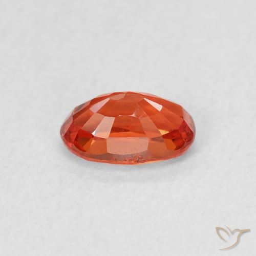 Sapphire Gemstone in 6 x 4 mm (calibrated) Size for Sale, Sapphire Stone in Reddish Orange Color