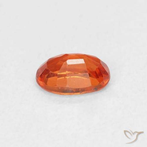 Sapphire Gemstone in 6 x 4 mm (calibrated) Size for Sale, Sapphire Stone in Reddish Orange Color