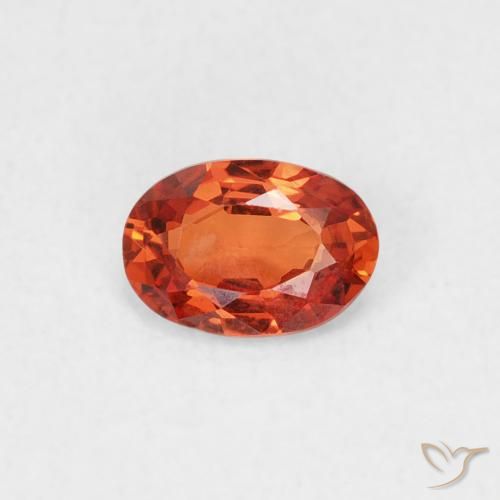 0.49ct Natural Reddish Orange Sapphire, Oval, VVS-VS
