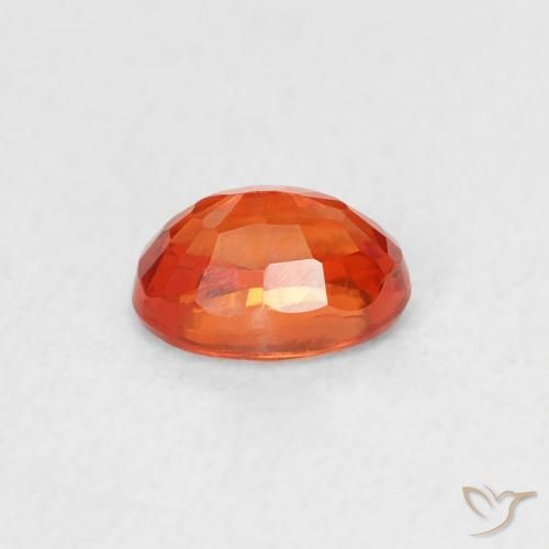 Sapphire Gemstone in 6 x 4 mm (calibrated) Size for Sale, Sapphire Stone in Bright Orange Color