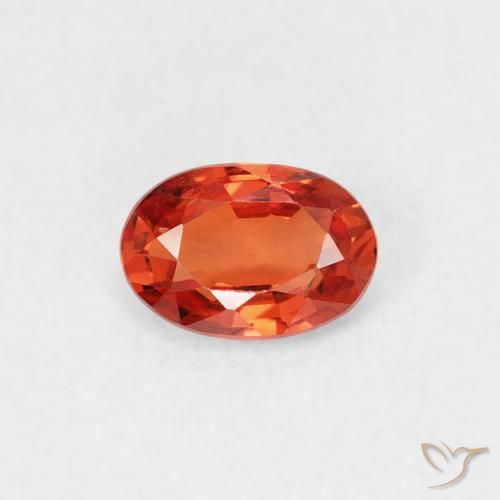 0.51ct Natural Medium Orange Sapphire, Oval, VVS-VS