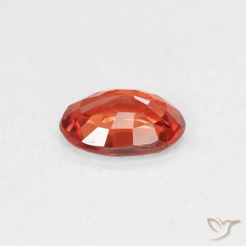 Sapphire Gemstone in 6 x 4 mm (calibrated) Size for Sale, Sapphire Stone in Medium Orange Color