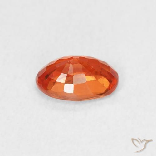 Sapphire Gemstone in 6 x 4 mm (calibrated) Size for Sale, Sapphire Stone in Amber Orange Color