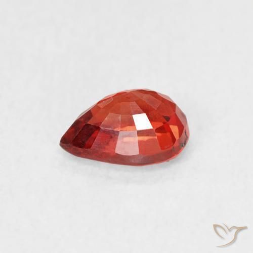 Sapphire Gemstone in 5.9 x 4.2 mm Size for Sale, Sapphire Stone in Medium Orange Color