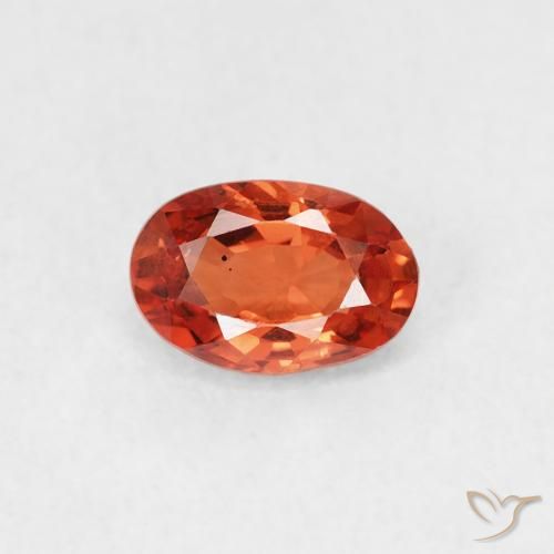 0.60ct Natural Fire Orange Sapphire, Oval, VS