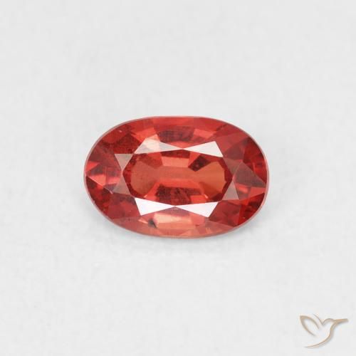 0.51ct Natural Bright Crimson Red Sapphire, Oval, VS