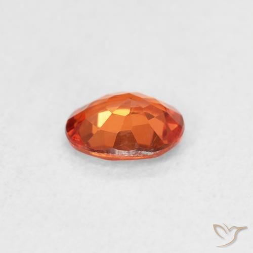 Sapphire Gemstone in 5.2 x 4.3 mm Size for Sale, Sapphire Stone in Fire Orange Color