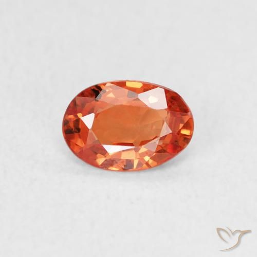 0.48ct Natural Fire Orange Sapphire, Oval, VS