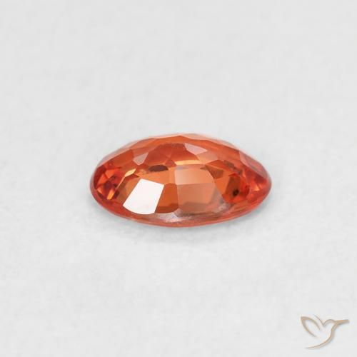 Sapphire Gemstone in 6 x 4 mm (calibrated) Size for Sale, Sapphire Stone in Fire Orange Color