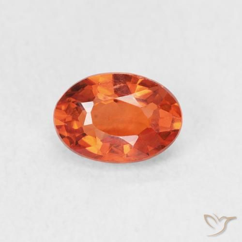 0.73ct Natural Fire Orange Sapphire, Oval, VS