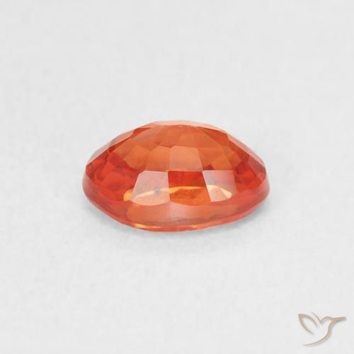 Sapphire Gemstone in 6 x 4.2 mm Size for Sale, Sapphire Stone in Fire Orange Color
