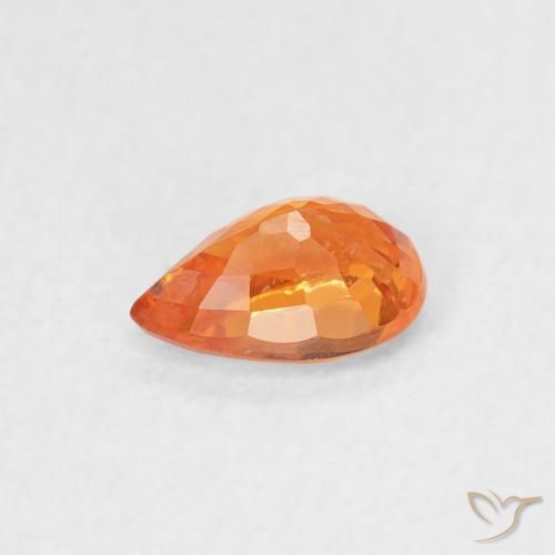 Sapphire Gemstone in 6 x 4 mm (calibrated) Size for Sale, Sapphire Stone in Bright Orange Color