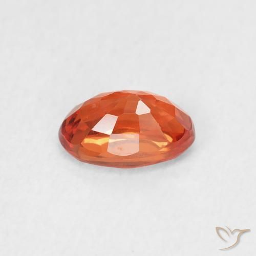 Sapphire Gemstone in 6 x 4 mm (calibrated) Size for Sale, Sapphire Stone in Reddish Orange Color