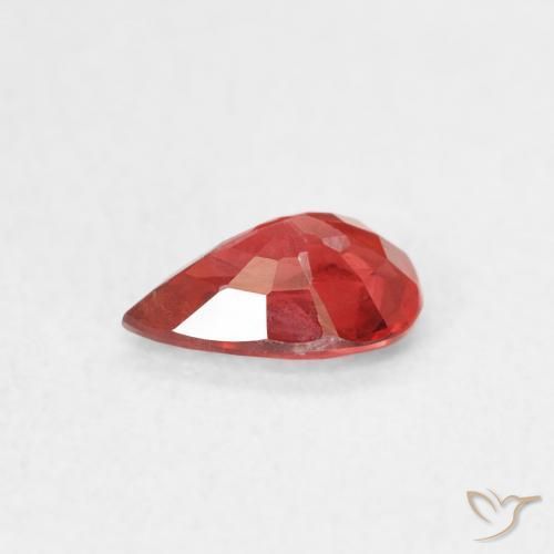 Sapphire Gemstone in 6 x 4 mm (calibrated) Size for Sale, Sapphire Stone in Bright Crimson Red Color