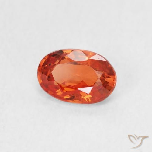 0.77 ct Red Sapphire Stone, Natural Sapphire in Oval Facet Shape for Sale