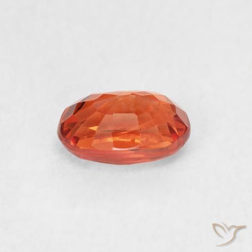 Sapphire Gemstone in 6 x 4 mm (calibrated) Size for Sale, Sapphire Stone in Reddish Orange Color