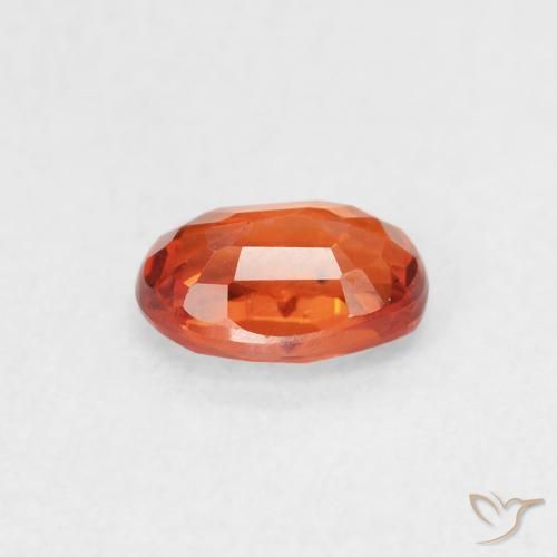 Sapphire Gemstone in 6 x 4 mm (calibrated) Size for Sale, Sapphire Stone in Medium Orange Color