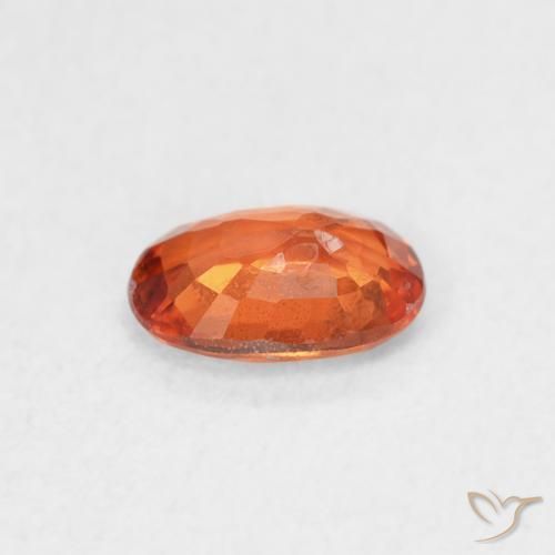 Sapphire Gemstone in 6 x 4 mm (calibrated) Size for Sale, Sapphire Stone in Fire Orange Color