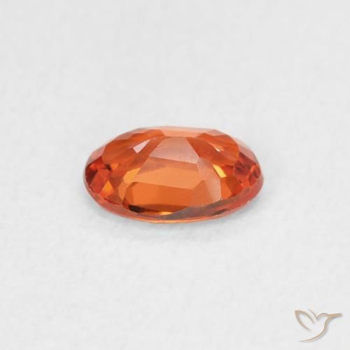 Sapphire Gemstone in 6 x 4 mm (calibrated) Size for Sale, Sapphire Stone in Amber Orange Color