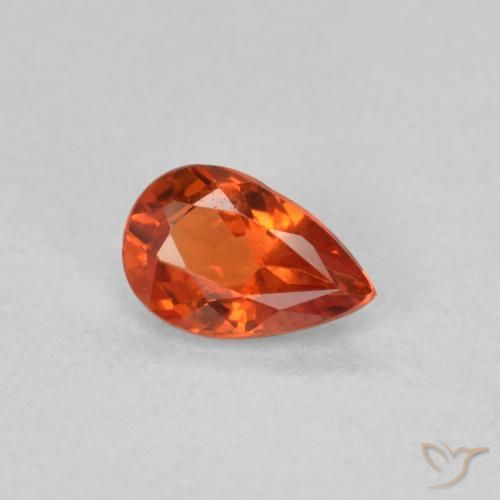 0.46 ct Red Sapphire Stone, Natural Sapphire in Pear Facet Shape for Sale