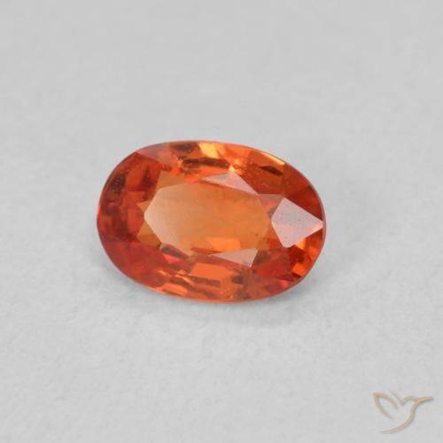 0.54 ct Red Sapphire Stone, Natural Sapphire in Oval Facet Shape for Sale