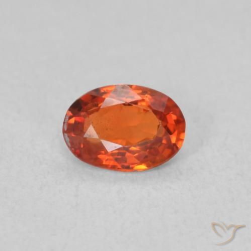 0.48ct Natural Reddish Orange Sapphire, Oval, VS