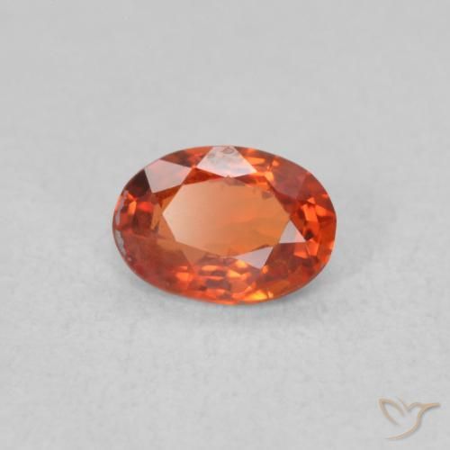 0.48 ct Red Sapphire Stone, Natural Sapphire in Oval Facet Shape for Sale