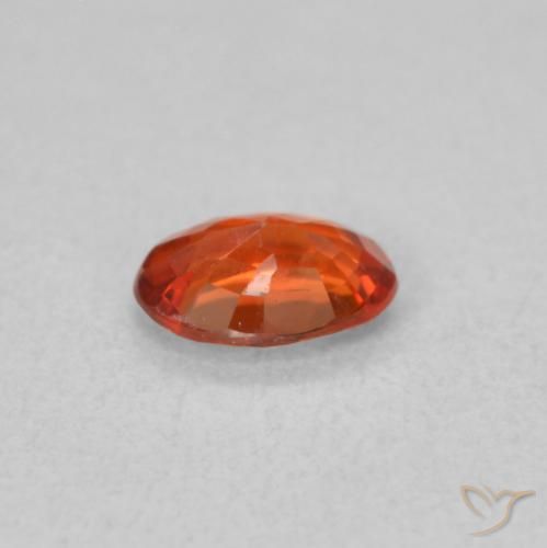 Sapphire Gemstone in 5.6 x 4 mm Size for Sale, Sapphire Stone in Reddish Orange Color