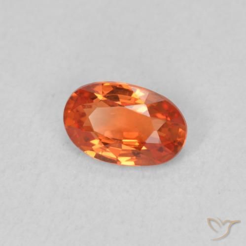 0.53 ct Red Sapphire Stone, Natural Sapphire in Oval Facet Shape for Sale