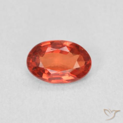 0.58ct Natural Medium Red Sapphire, Oval, VVS-VS