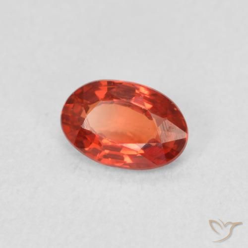 0.58 ct Red Sapphire Stone, Natural Sapphire in Oval Facet Shape for Sale