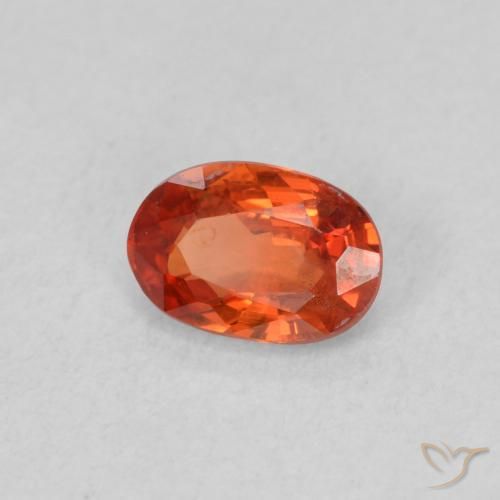 0.57 ct Red Sapphire Stone, Natural Sapphire in Oval Facet Shape for Sale