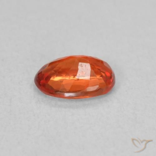 Sapphire Gemstone in 6 x 4 mm (calibrated) Size for Sale, Sapphire Stone in Reddish Orange Color