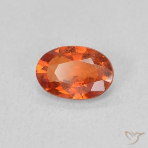 0.65 ct Red Sapphire Stone, Natural Sapphire in Oval Facet Shape for Sale