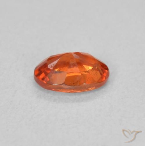 Sapphire Gemstone in 6 x 4 mm (calibrated) Size for Sale, Sapphire Stone in Reddish Orange Color