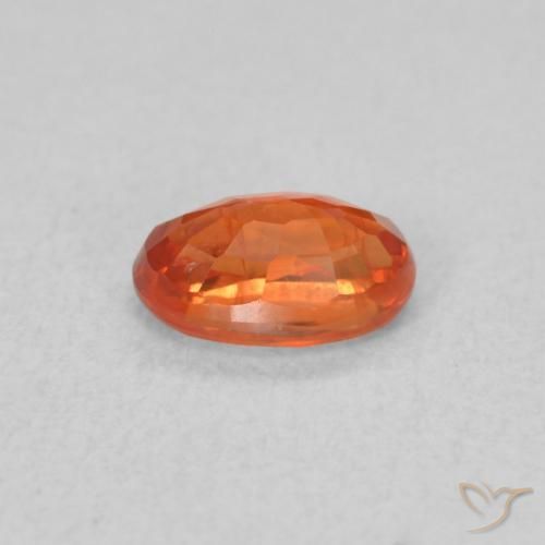 Sapphire Gemstone in 6 x 4 mm (calibrated) Size for Sale, Sapphire Stone in Reddish Orange Color