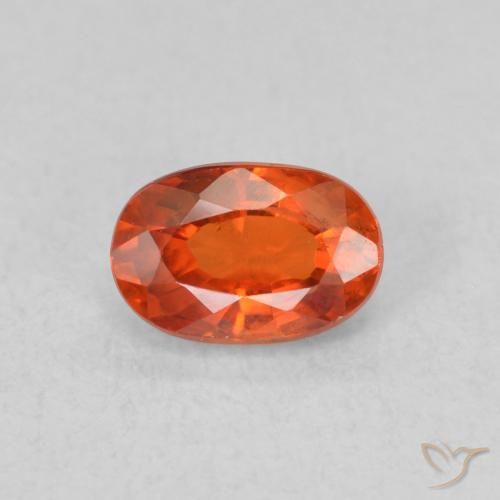 0.75ct Natural Reddish Orange Sapphire, Oval, VS
