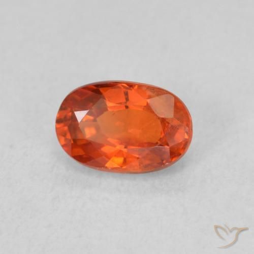 0.75 ct Red Sapphire Stone, Natural Sapphire in Oval Facet Shape for Sale