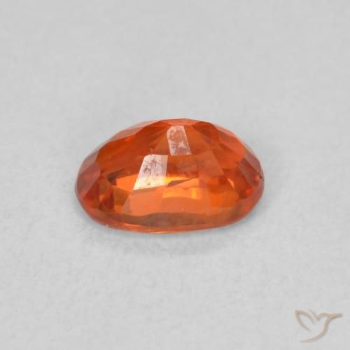 Sapphire Gemstone in 6 x 4 mm (calibrated) Size for Sale, Sapphire Stone in Reddish Orange Color