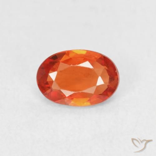 0.55ct Natural Amber Orange Sapphire, Oval, VVS