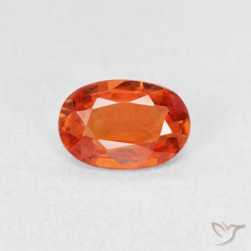 0.52ct Natural Fire Orange Sapphire, Oval, VVS