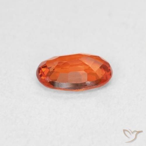 Sapphire Gemstone in 6 x 4 mm (calibrated) Size for Sale, Sapphire Stone in Fire Orange Color